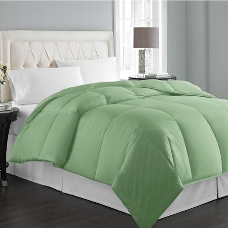 Oversized Hybrid Blend Comforter, Sage, Full/Queen